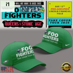 Foo Fighters x Philadelphia Eagles Take Cover Tour 2026 Classic Cap