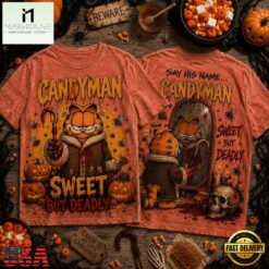 Garfield Candyman Sweet But Deadly Halloween 3D Shirt , Music Fans 3D T Shirt Garfield Candyman Sweet But Deadly Halloween 3D Shirt
