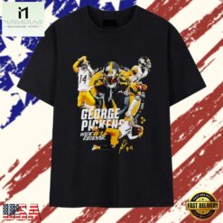 George Pickens Pittsburgh Steelers Wide Receiver No 14 Signature T Shirt, Stylish 2D Graphic Shirt George Pickens Pittsburgh Steelers Wide Receiver NO 14 Signature T Shirt