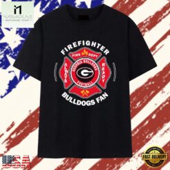 Georgia Bulldogs firefighter always ready Bulldogs T Shirt, Stylish 2D Graphic Shirt Georgia Bulldogs Firefighter Always Ready Bulldogs T Shirt