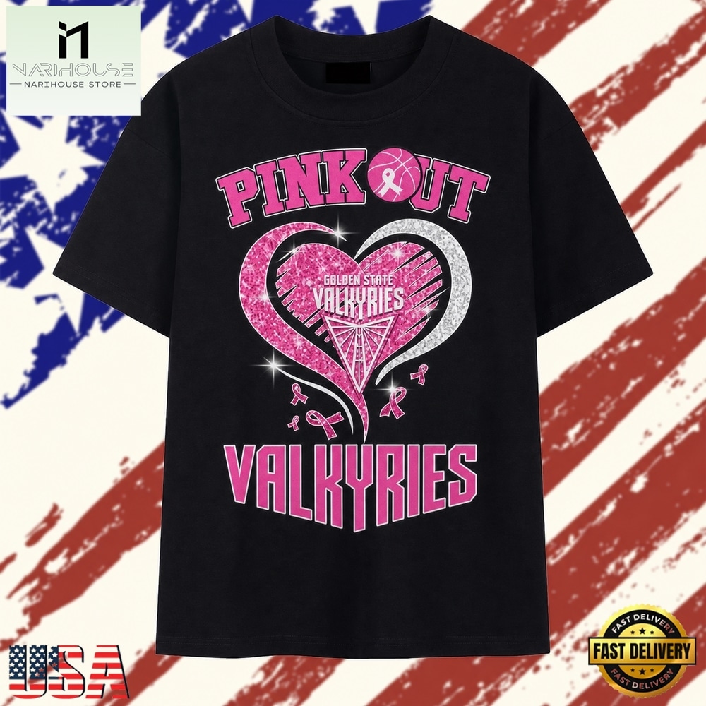 Golden State Valkyries Pink Out Breast Cancer Awareness Heart T Shirt, Stylish 2D Graphic Shirt Golden State Valkyries Pink Out Breast Cancer Awareness Heart T Shirt, Stylish 2D Graphic Shirt