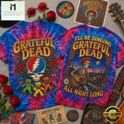 Grateful Dead All Night Long 3D Graphic Shirt, Popular 3D Music Tee Grateful Dead All Night Long 3D Graphic Shirt