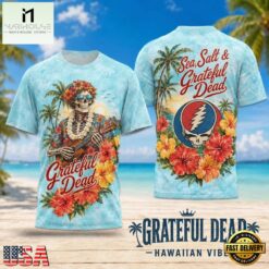 Grateful Dead Tropical Skull Ukulele Floral 2026 3D Shirt , Popular 3D Music Tee Grateful Dead Tropical Skull Ukulele Floral 2026 3D Shirt