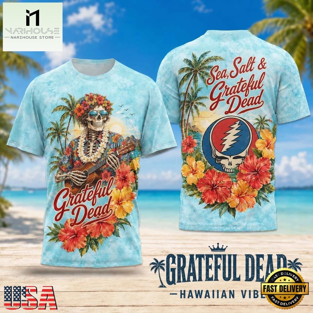 Grateful Dead Tropical Skull Ukulele Floral 2026 3D Shirt , Popular 3D Music Tee Grateful Dead Tropical Skull Ukulele Floral 2026 3D Shirt , Popular 3D Music Tee