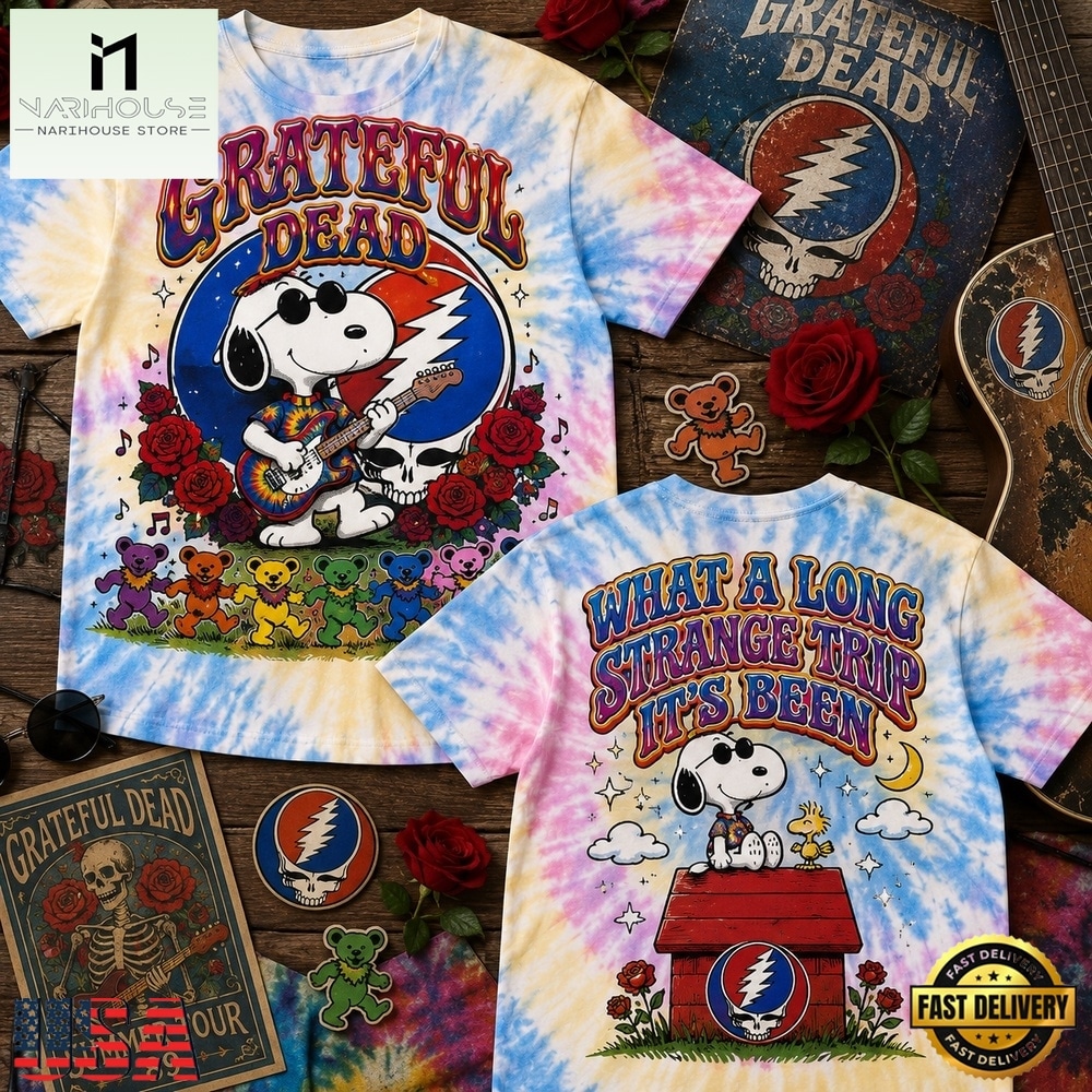 Grateful Dead x Snoopy What a Long Strange Trip 3D Shirt , Music Fans 3D T Shirt Grateful Dead x Snoopy What a Long Strange Trip 3D Shirt , Music Fans 3D T Shirt