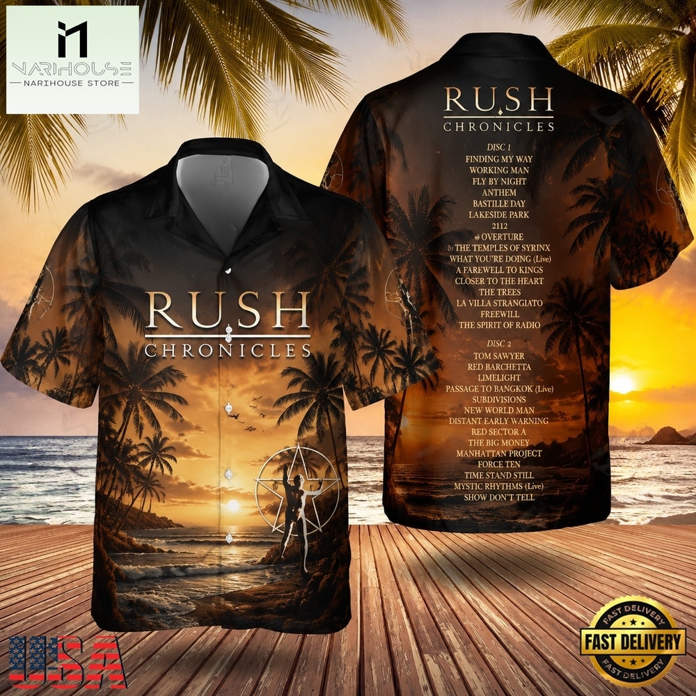 Great Rock Band Rush Chronicles Hawaiian Shirt Great Rock Band Rush Chronicles Hawaiian Shirt