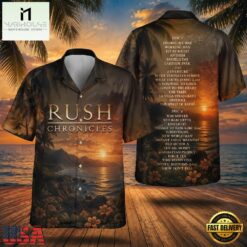 Great Rock Band Rush Chronicles Summer Aloha Hawaiian Shirt