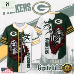 Green Bay Packers NFL Game Day Grateful Dead Baseball Jersey Shirt, NFL Game Day Jersey Green Bay Packers Nfl Game Day Grateful Dead Baseball Jersey Shirt