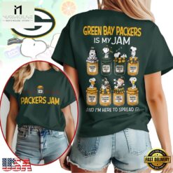 Green Bay Packers NFL Jam Snoopy Peanuts Football Fan 3D Shirt, NFL Sporty Shirt Green Bay Packers Nfl Jam Snoopy Peanuts Football Fan 3D Shirt