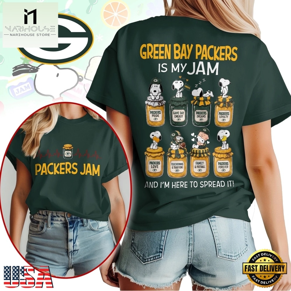 Green Bay Packers NFL Jam Snoopy Peanuts Football Fan 3D Shirt, NFL Sporty Shirt Green Bay Packers NFL Jam Snoopy Peanuts Football Fan 3D Shirt, NFL Sporty Shirt