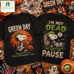 Green Day x Snoopy Haunted Punk Revival 3D Shirt , Popular 3D Music Tee Green Day X Snoopy Haunted Punk Revival 3D Shirt