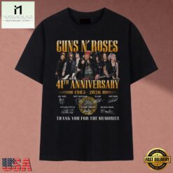 Guns N Roses 41st Anniversary 1985 2026 Thank You For The Memories T Shirt, Music Fan 2D Shirt Guns N Roses 41st Anniversary 1985 2026 Thank You For The Memories T Shirt