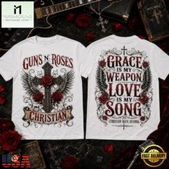 Guns N’ Roses Christian Grace Is My Weapon 3D Shirt, Popular 3D Music Tee Guns N Roses Christian Grace IS MY Weapon 3D Shirt