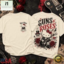 Guns N’ Roses Sweet Chaos Wild Rose Kitty Vintage Rock 3D Shirt , Music Fans 3D T Shirt Guns N Roses Sweet Chaos Wild Rose Kitty Vintage Rock 3D Shirt