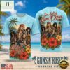 Guns N' Roses Tropical Palm Hibiscus Hawaiian 2026 3D Shirt , Popular 3D Music Tee Guns N Roses Tropical Palm Hibiscus Hawaiian 2026 3D Shirt