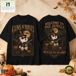 Guns N’ Roses x Snoopy Halloween Welcome to the Jungle 3D Shirt , Popular 3D Music Tee Guns N Roses X Snoopy Halloween Welcome TO The Jungle 3D Shirt