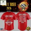 Guns N' Roses x St. Louis Cardinals World Tour 2026 Red Baseball Jersey, Concert Baseball Jersey Guns N Roses X ST Louis Cardinals World Tour 2026 Red Baseball Jersey