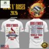 Guns N' Roses x St. Louis Cardinals World Tour 2026 White T Shirt , Popular 3D Music Tee Guns N Roses X ST Louis Cardinals World Tour 2026 White T Shirt