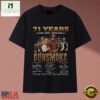 Gunsmoke TV Show 71 Years 1955 2026 Cast Signatures T Shirt, Music Fan 2D Shirt Gunsmoke TV Show 71 Years 1955 2026 Cast Signatures T Shirt
