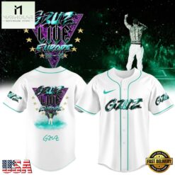 GZUZ LIVE EUROPE TOUR 2026 Signature White Baseball Jersey, Concert Baseball Jersey Gzuz Live Europe Tour 2026 Signature White Baseball Jersey