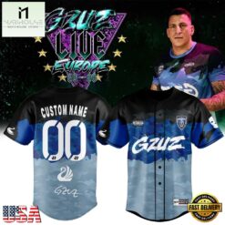 GZUZ LIVE EUROPE TOUR 2026 Signed Custom Name & Number Jersey Shirt, Concert Baseball Jersey Gzuz Live Europe Tour 2026 Signed Custom Name Number Jersey Shirt
