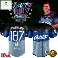 GZUZ LIVE EUROPE TOUR 2026 Signed New Design Baseball Jersey, Concert Baseball Jersey Gzuz Live Europe Tour 2026 Signed New Design Baseball Jersey