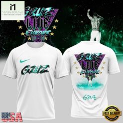 GZUZ LIVE EUROPE TOUR 2026 Signed White T Shirt, Popular 3D Music Tee Gzuz Live Europe Tour 2026 Signed White T Shirt