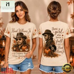 Hank Williams Jr. Autumn Pumpkin Portrait Unisex 3D Shirt , Music Fans 3D T Shirt Hank Williams JR Autumn Pumpkin Portrait Unisex 3D Shirt