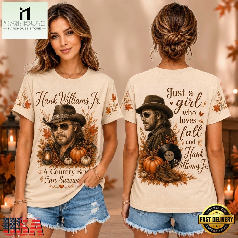 Hank Williams Jr. Autumn Pumpkin Portrait Unisex 3D Shirt , Music Fans 3D T Shirt Hank Williams Jr. Autumn Pumpkin Portrait Unisex 3D Shirt , Music Fans 3D T Shirt