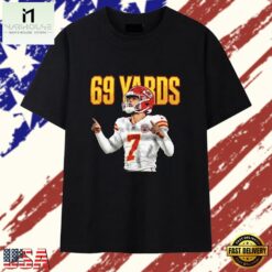 Harrison Butker 7 Kansas City Chiefs NFL 69 Yard T Shirt, Stylish 2D Graphic Shirt Harrison Butker 7 Kansas City Chiefs Nfl 69 Yard T Shirt