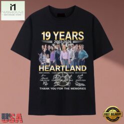 Heartland TV Series 19 Years 2007 2026 Cast Signatures T Shirt, Music Fan 2D Shirt Heartland TV Series 19 Years 2007 2026 Cast Signatures T Shirt