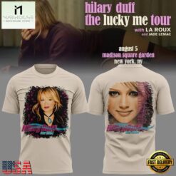 Hilary Duff 2004 Vintage Reprint T Shirt , Music Fans 3D T Shirt Hilary Duff 2004 Vintage Reprint T Shirt