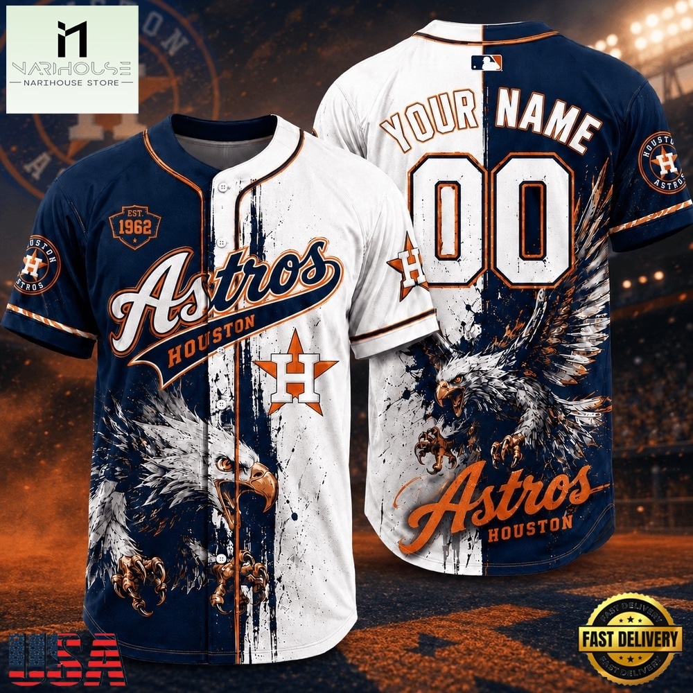Houston Astros 2026 MLB Eagle America Personalized Baseball Jersey , MLB Sports Baseball Jersey Houston Astros 2026 MLB Eagle America Personalized Baseball Jersey , MLB Sports Baseball Jersey