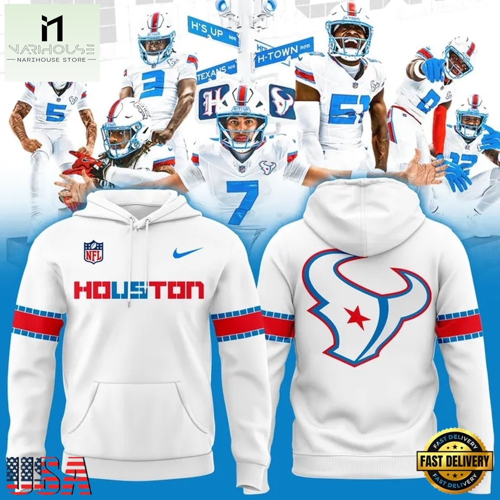 Houston Texans Rivalries By the H For the H 2026 White Hoodie, Hot 3D Shirt Trend Houston Texans Rivalries By the H For the H 2026 White Hoodie, Hot 3D Shirt Trend