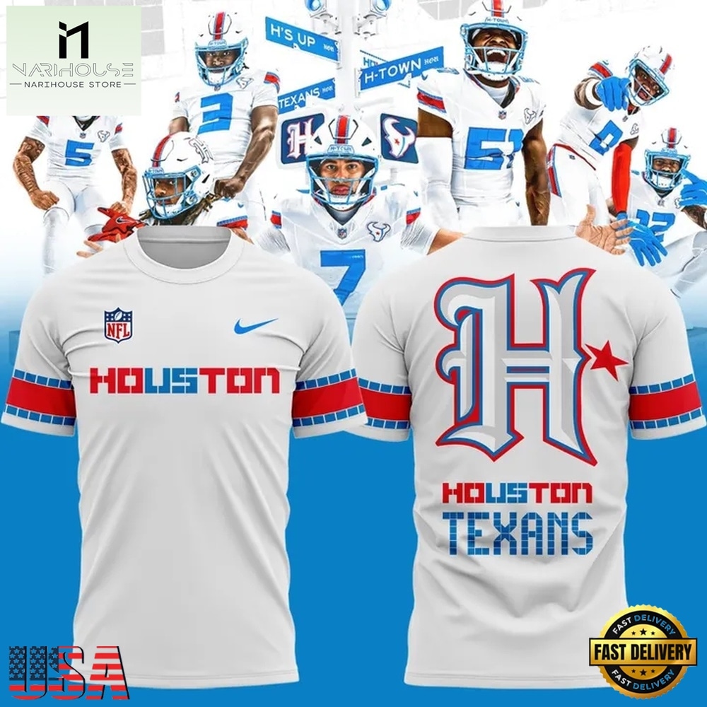 Houston Texans Rivalries By the H For the H 2026 White T Shirt, Hot 3D Shirt Trend Houston Texans Rivalries By the H For the H 2026 White T Shirt, Hot 3D Shirt Trend
