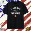 Illinois vs the World Fighting Illini NCAA T Shirt , Stylish 2D Graphic Shirt Illinois VS The World Fighting Illini Ncaa T Shirt