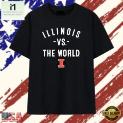 Illinois vs the World Fighting Illini NCAA T Shirt , Stylish 2D Graphic Shirt Illinois VS The World Fighting Illini Ncaa T Shirt