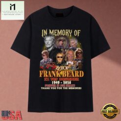 In Memory Of Frank Beard ZZ Top Drummer 1949 2026 Tribute T Shirt, Music Fan 2D Shirt IN Memory OF Frank Beard ZZ Top Drummer 1949 2026 Tribute T Shirt
