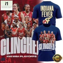 Indiana Fever 2026 WNBA PLAYOFFS All Team Design T Shirt, Hot 3D Shirt Trend Indiana Fever 2026 Wnba Playoffs All Team Design T Shirt