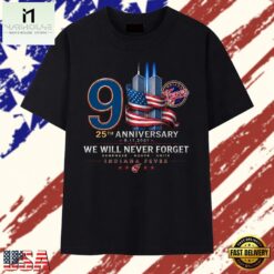 Indiana Fever 911 25th Anniversary We Will Never Forget T Shirt , Stylish 2D Graphic Shirt Indiana Fever 911 25th Anniversary WE Will Never Forget T Shirt