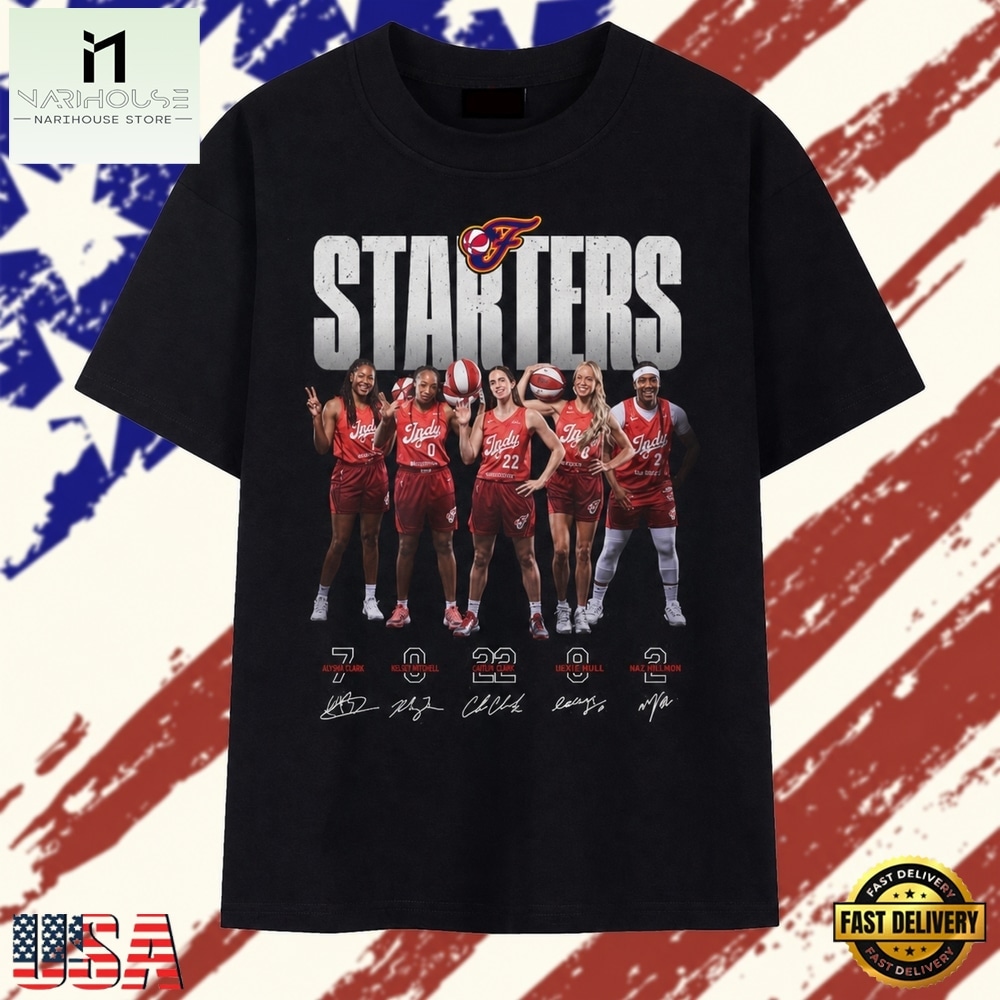 Indiana Fever Starters Caitlin Clark Kelsey Mitchell Signatures T Shirt , Stylish 2D Graphic Shirt Indiana Fever Starters Caitlin Clark Kelsey Mitchell Signatures T Shirt , Stylish 2D Graphic Shirt