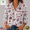 Indiana Hoosiers NCAA College Spirit Blossoms Women Casual Shirt, CAA Women Team Shirt Indiana Hoosiers Ncaa College Spirit Blossoms Women Casual Shirt