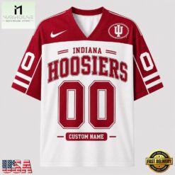 Indiana Hoosiers NCAA College Team Pride Personalized Football jersey, NCAA Football Fan Jersey Indiana Hoosiers Ncaa College Team Pride Personalized Football Jersey
