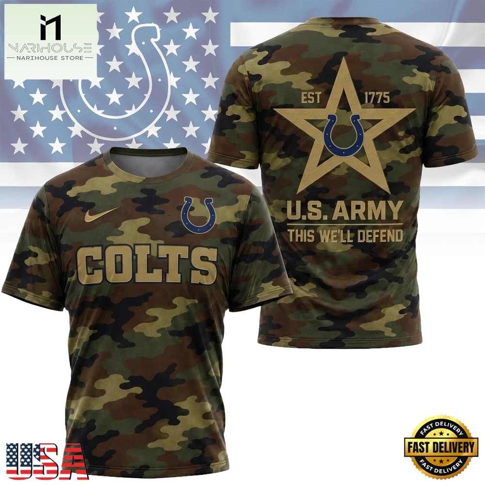 Indianapolis Colts NFL Veterans US Army Camo New Design 3D Shirt , NFL Sporty Shirt Indianapolis Colts NFL Veterans US Army Camo New Design 3D Shirt , NFL Sporty Shirt