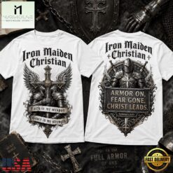 Iron Maiden Christian Armor On Fear Gone 3D Shirt, Popular 3D Music Tee Iron Maiden Christian Armor ON Fear Gone 3D Shirt