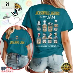 Jacksonville Jaguars NFL Jam Snoopy Peanuts Football Fan 3D Shirt, NFL Sporty Shirt Jacksonville Jaguars Nfl Jam Snoopy Peanuts Football Fan 3D Shirt