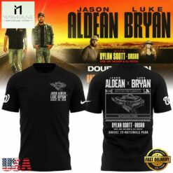 Jason Aldean and Luke Bryan x Washington Nationals 2026 T Shirt, Popular 3D Music Tee Jason Aldean And Luke Bryan X Washington Nationals 2026 T Shirt