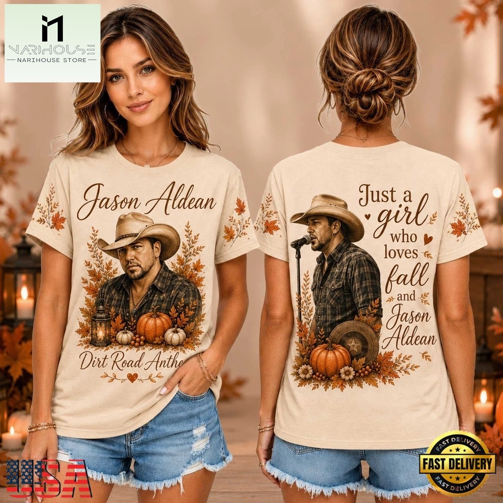 Jason Aldean Autumn Pumpkins Cowboy Portrait 2026 Unisex 3D Shirt , Music Fans 3D T Shirt Jason Aldean Autumn Pumpkins Cowboy Portrait 2026 Unisex 3D Shirt , Music Fans 3D T Shirt