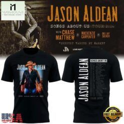 Jason Aldean Songs About Us Tour 2026 Limited Edition T Shirt, Popular 3D Music Tee Jason Aldean Songs About US Tour 2026 Limited Edition T Shirt
