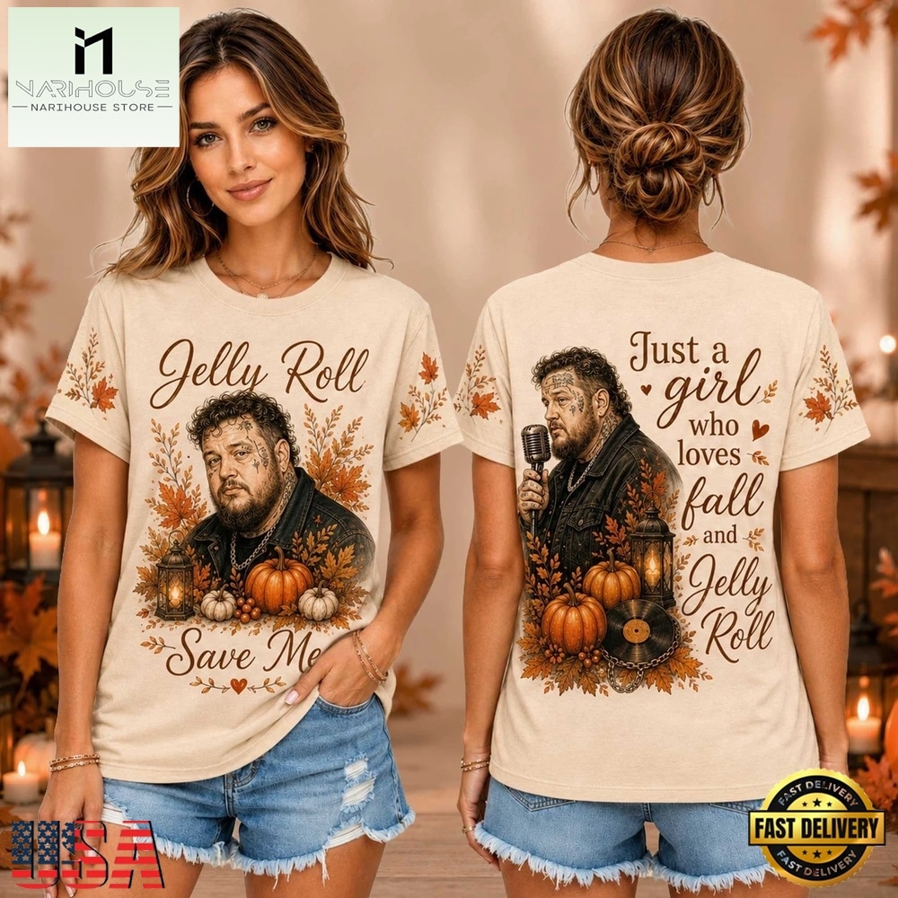 Jelly Roll Autumn Pumpkin Portrait Unisex 3D Shirt , Music Fans 3D T Shirt Jelly Roll Autumn Pumpkin Portrait Unisex 3D Shirt , Music Fans 3D T Shirt